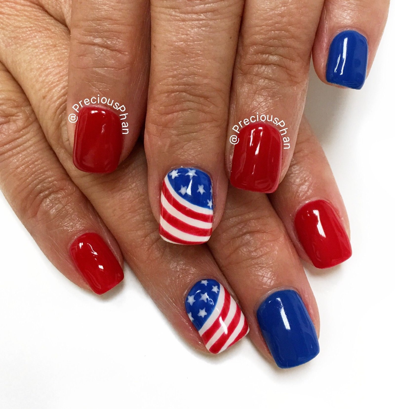 sexy red and white nails