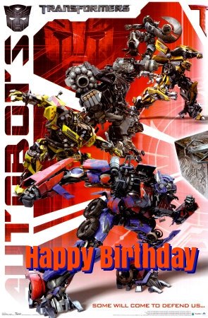 Transformers birthday cards