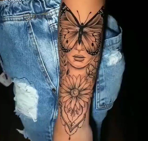 women's animated tattoo