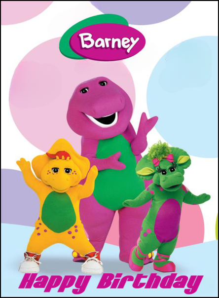 Barney Birthday Card
