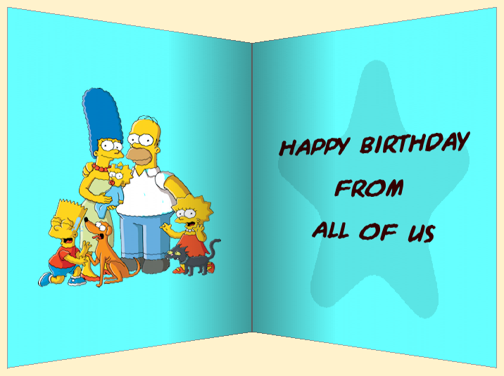 birthday cartoon card