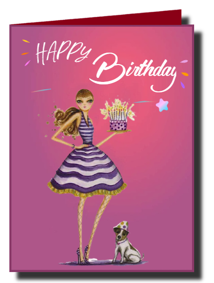 birthday cards for the girls