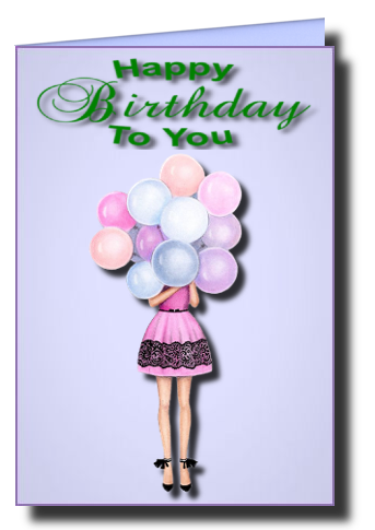 birthday cards for the girls