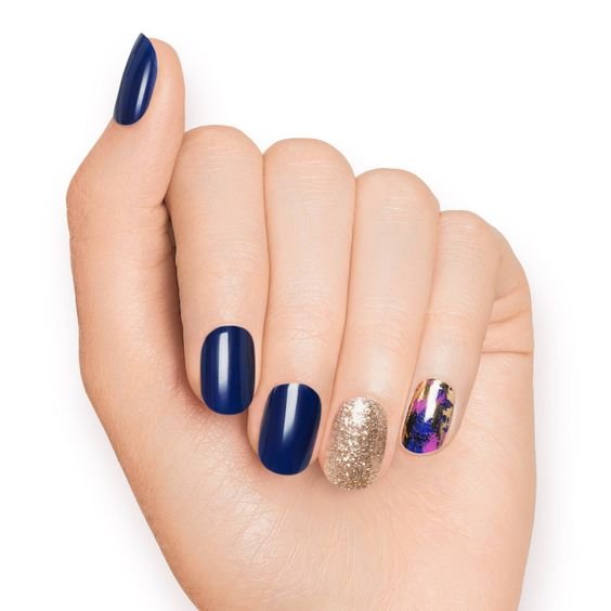 women's sexy blue nail