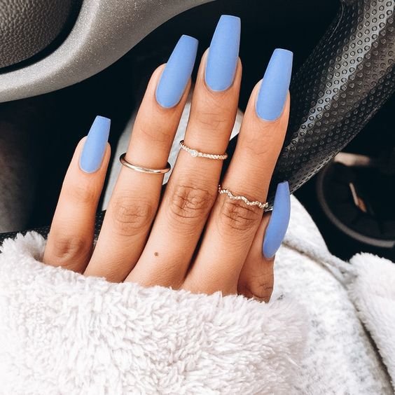 women's sexy blue nail