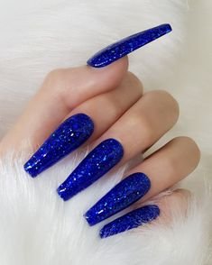 women's sexy blue nail