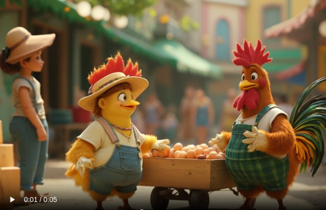 free ai card chicken-rooster-eggs