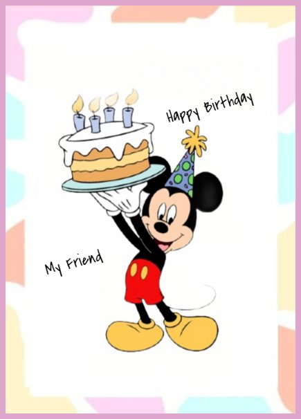 free personalized Disney Greeting card