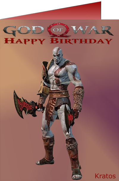 god-of-war-kratos birthday cards