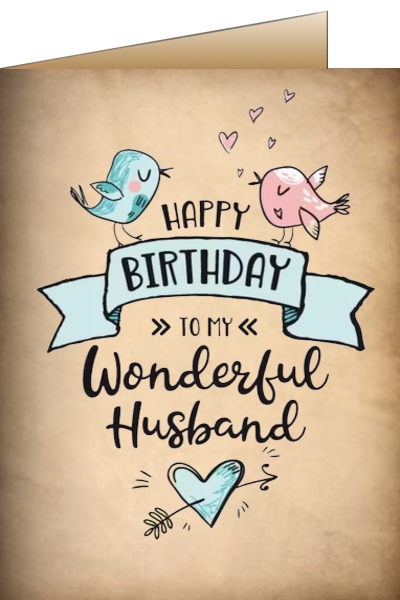 birthday card for a husband