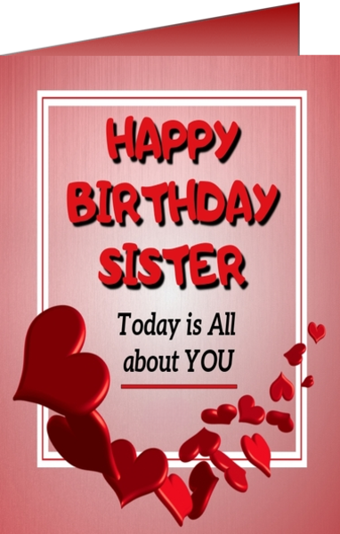 birthday card for a sister