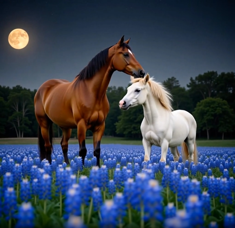 free ai videos horses-bluebonnets