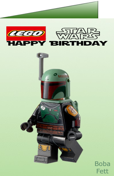 Lego Star Wars Boba Fett Birthday eCard