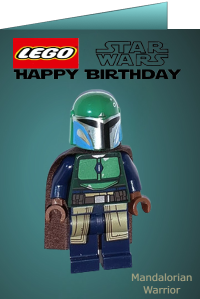 Lego Star Wars Mandalorian Warrior Birthday Ecard