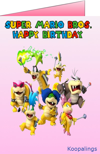 mario brothers birthday ecards