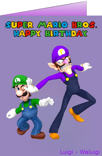 mario brothers birthday ecards