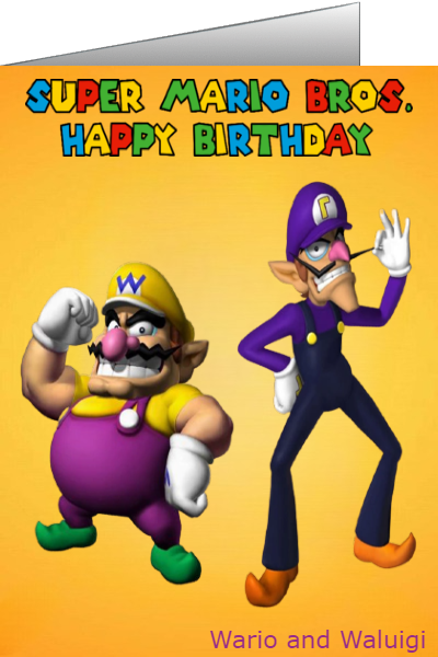 mario brothers birthday ecards