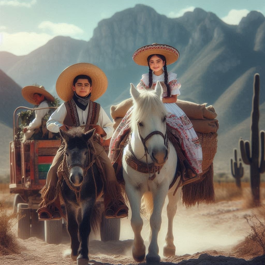 free ai video mexican-boy-girl-horse