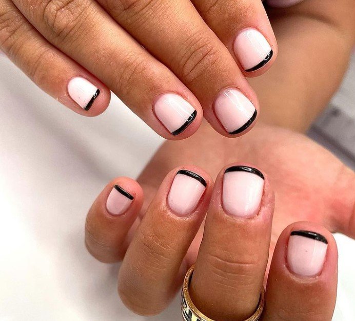 micro french nail designs