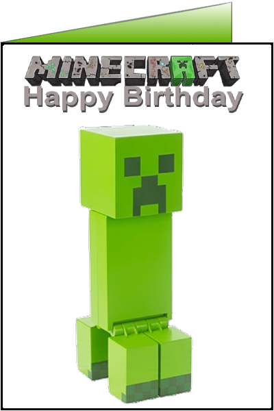 minecraft birthday ecards