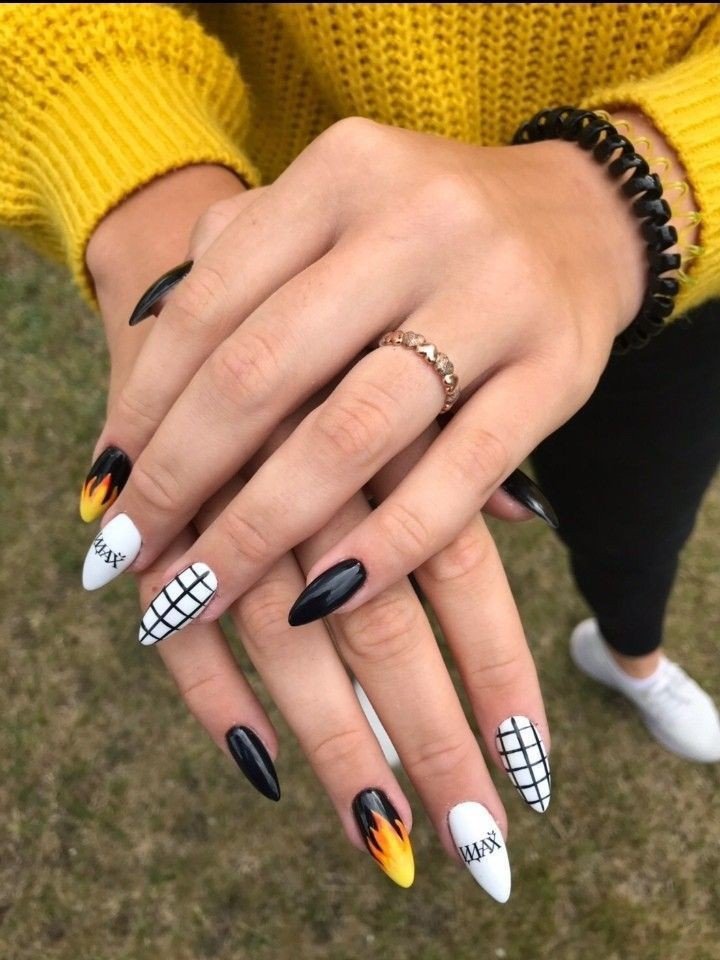 women's sexy black nail