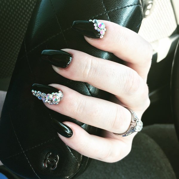 women's sexy black nail