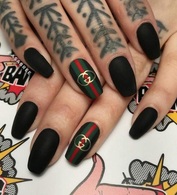 women's sexy black nail