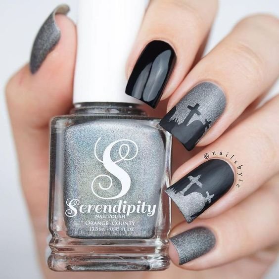 women's sexy black nail