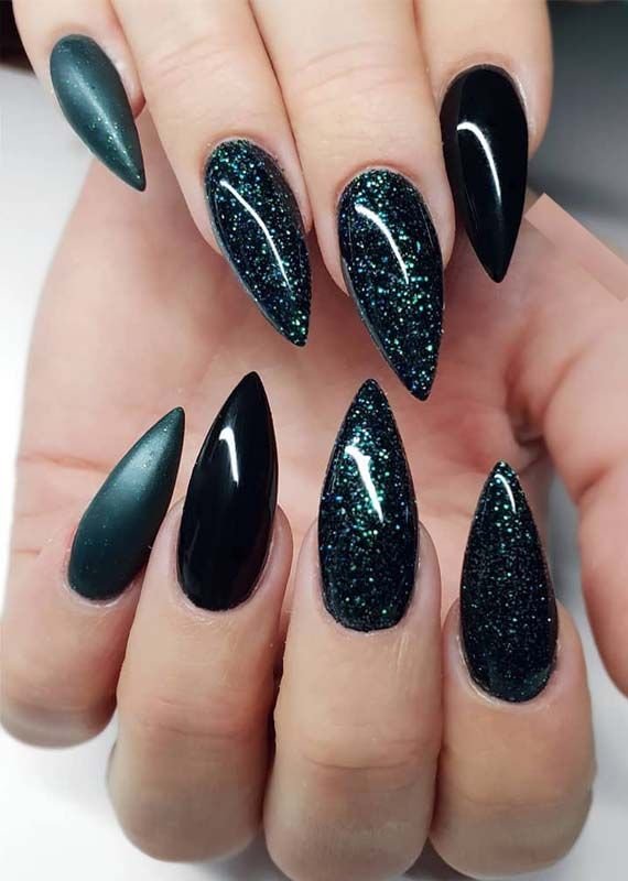 women's sexy black nail