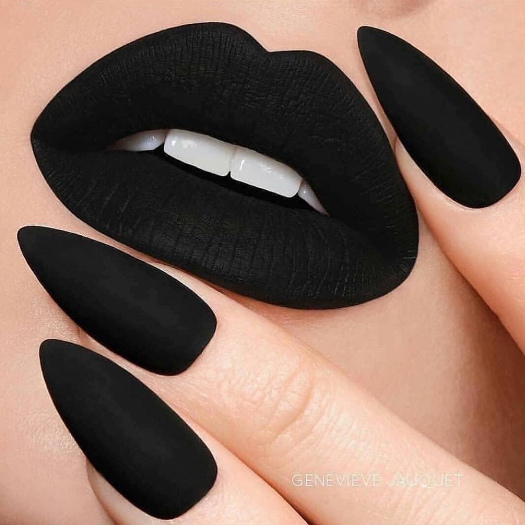 women's sexy black nail