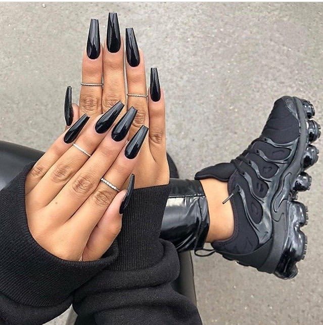 women's sexy black nail