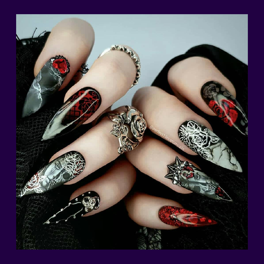 women's sexy black nail