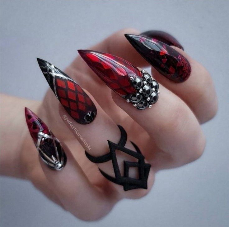 women's sexy black nail