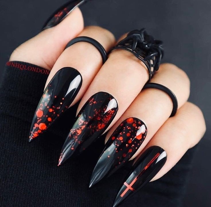 women's sexy black nail