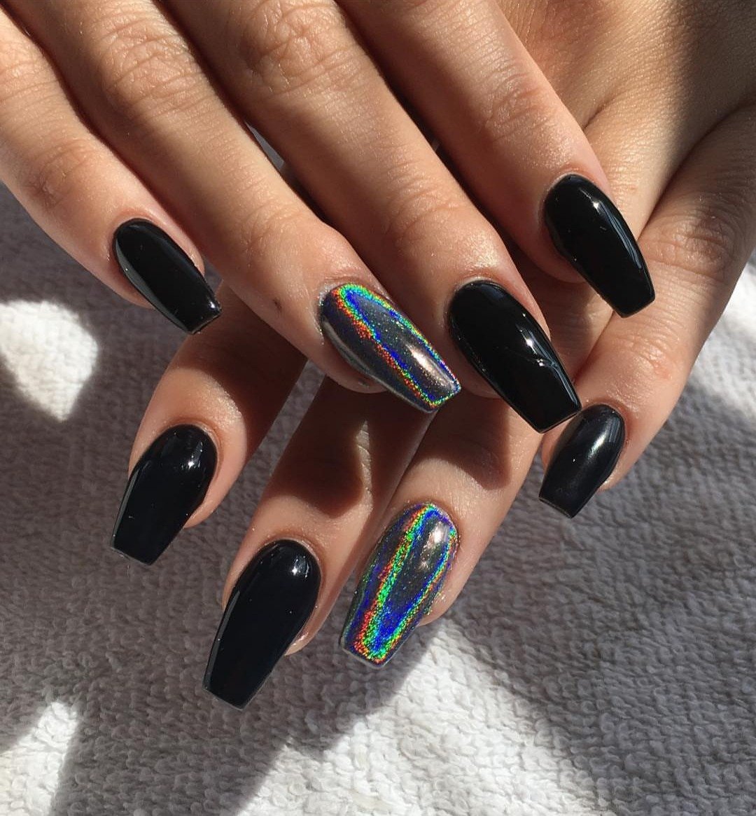 women's sexy black nail