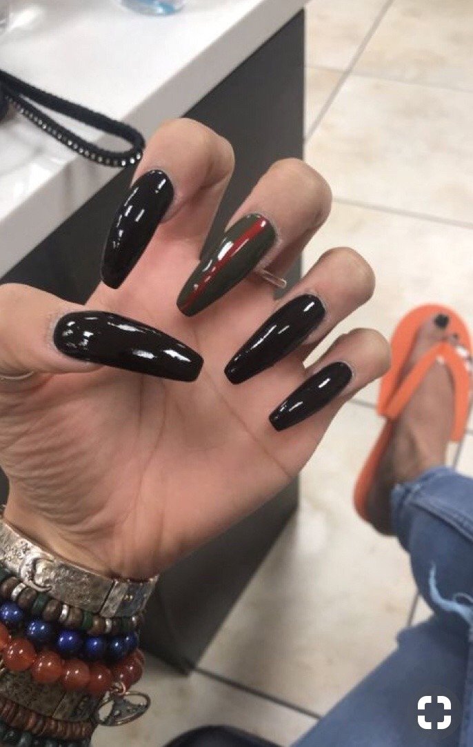 women's sexy black nail