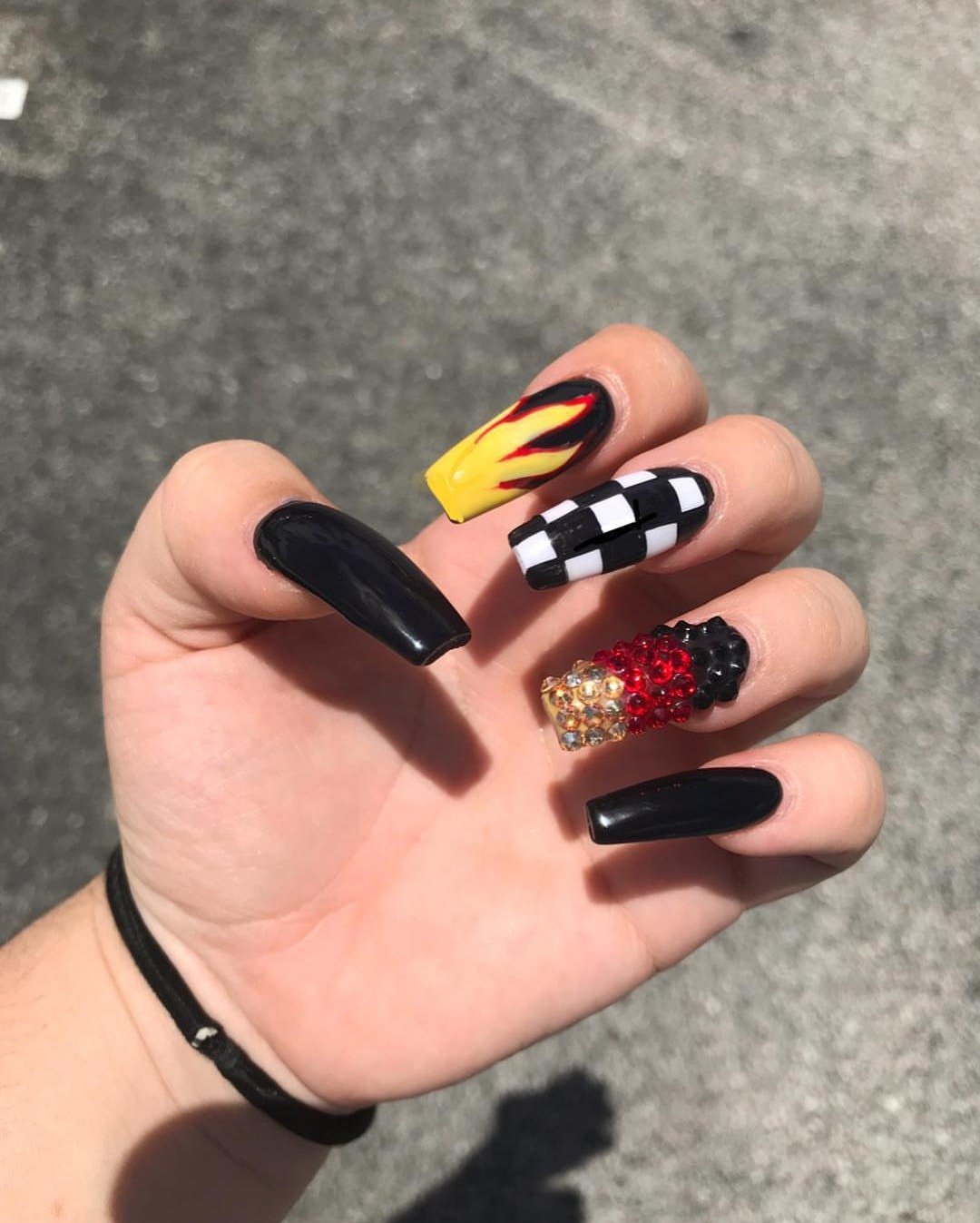 women's sexy black nail