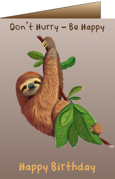 Sloth Birthday Cards