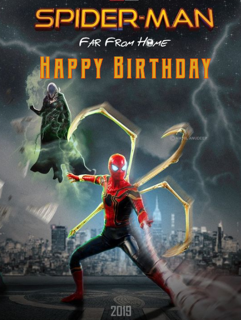 spider-man-far-from-home greeting cards