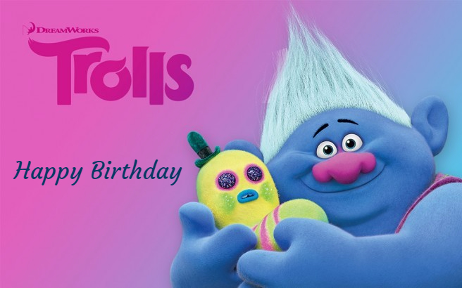 troll birthday cards