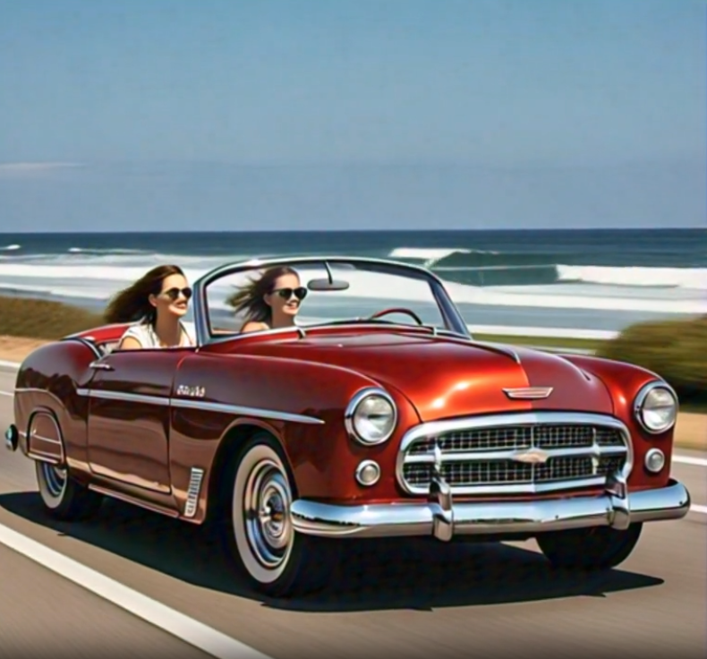 free ai card two-women-chevy